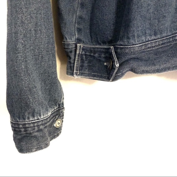 Vintage Floral Embroidered Denim Jean Jacket - Picture 7 of 8